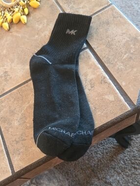 Michael Kors Black Ankle Socks with Gray Logo Accent 🖤🩶